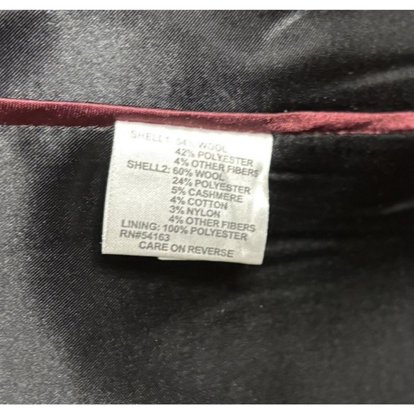 Calvin Klein Wool Cashmere Blend Coat 6 Taupe Gray Asymmetrical Stand Collar - Picture 14 of 14